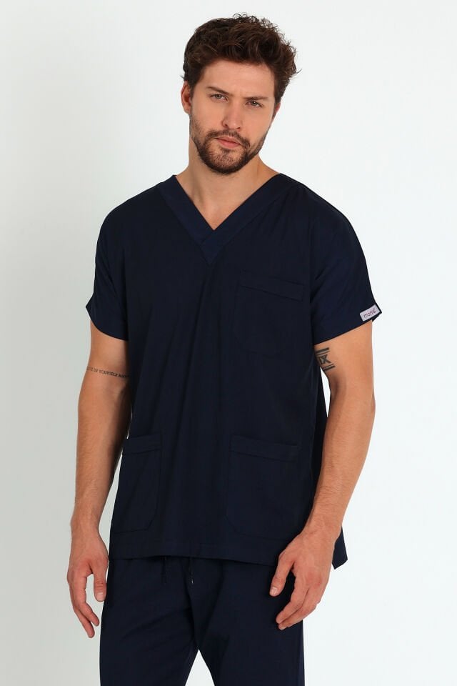 Lacivert Scrubs Takım