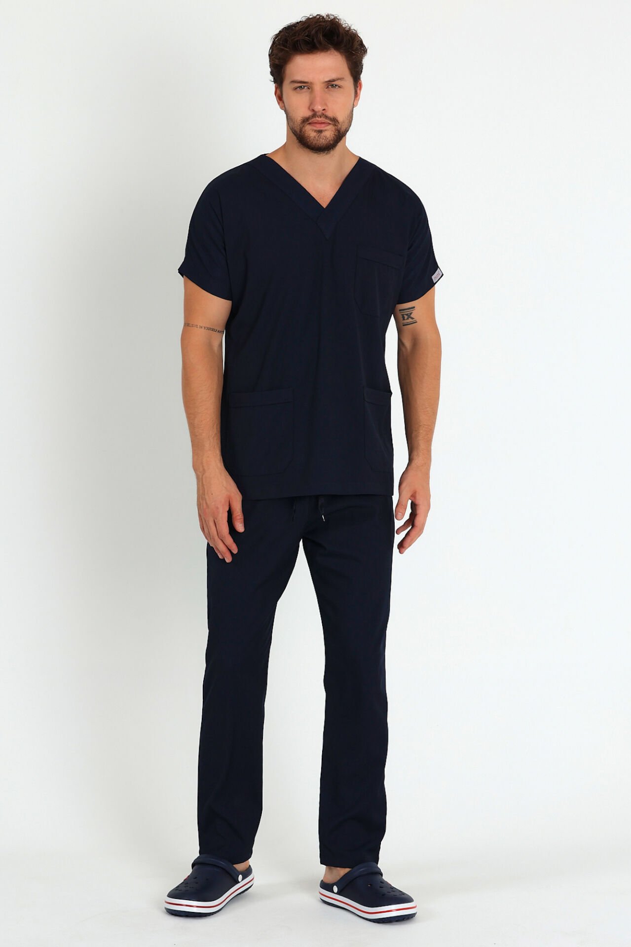 Lacivert Scrubs Takım