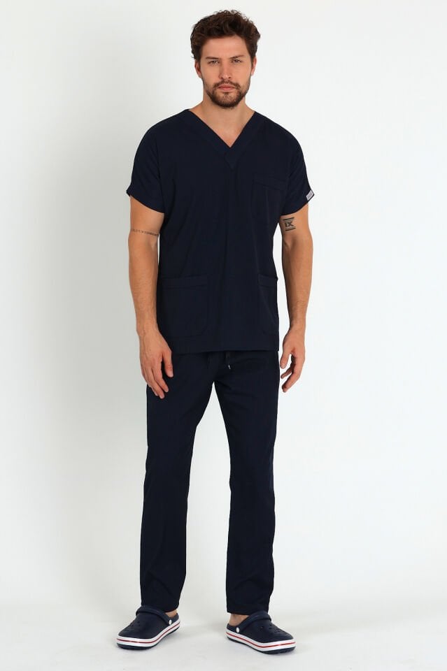 Lacivert Scrubs Takım