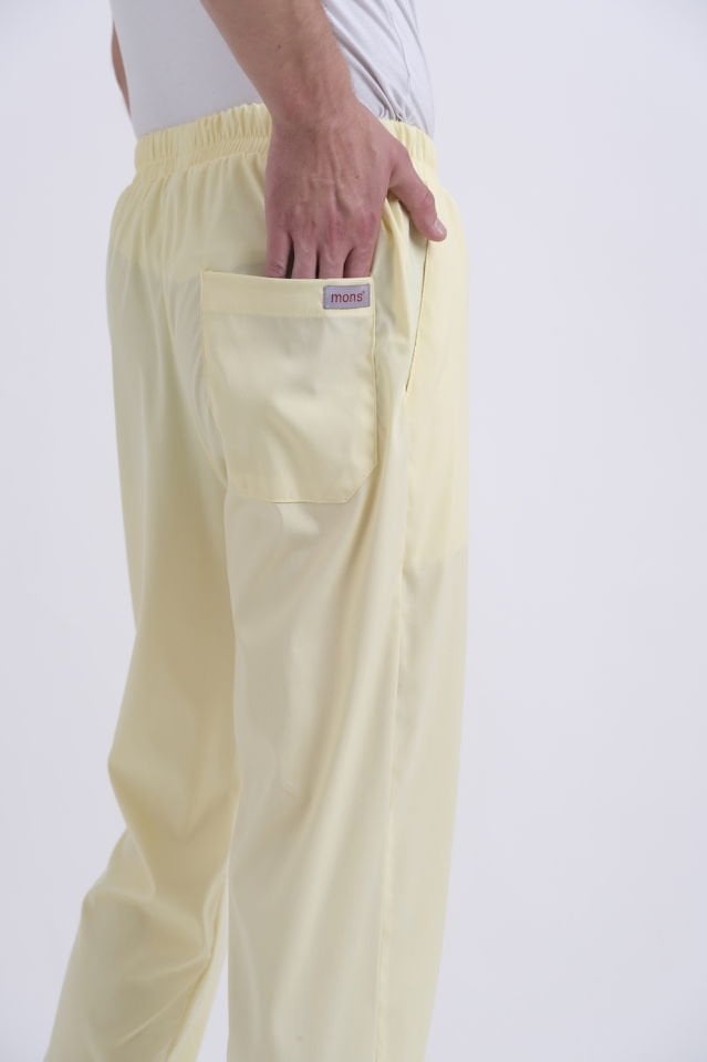 Sarı Likralı Cerrahi Pantolon
