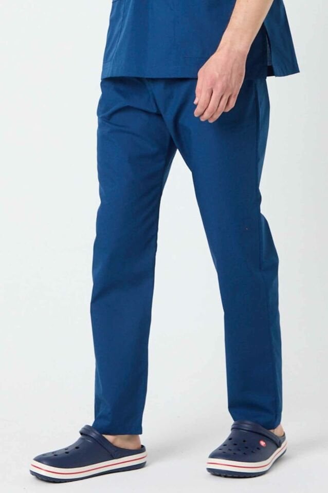 Açık Lacivert Terikoton Cerrahi Pantolon