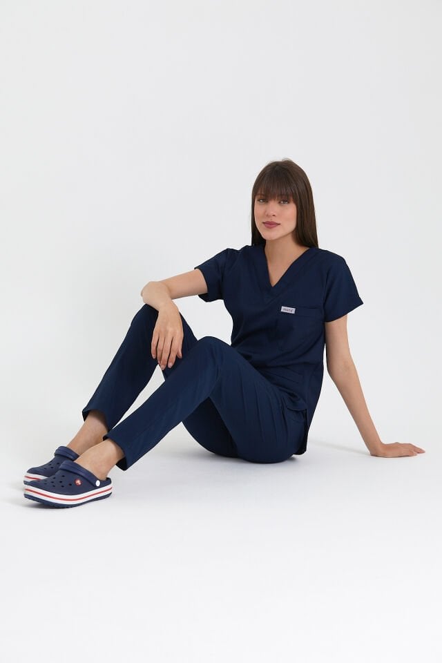 Kadın Lacivert Cerrahi Takım